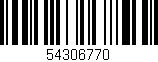 Código de barras (EAN, GTIN, SKU, ISBN): '54306770'