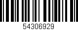 Código de barras (EAN, GTIN, SKU, ISBN): '54306929'