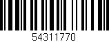 Código de barras (EAN, GTIN, SKU, ISBN): '54311770'