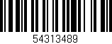 Código de barras (EAN, GTIN, SKU, ISBN): '54313489'
