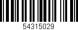 Código de barras (EAN, GTIN, SKU, ISBN): '54315029'