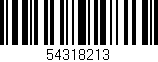 Código de barras (EAN, GTIN, SKU, ISBN): '54318213'