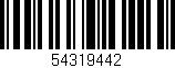 Código de barras (EAN, GTIN, SKU, ISBN): '54319442'