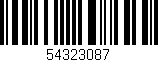 Código de barras (EAN, GTIN, SKU, ISBN): '54323087'