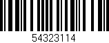 Código de barras (EAN, GTIN, SKU, ISBN): '54323114'