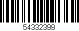 Código de barras (EAN, GTIN, SKU, ISBN): '54332399'