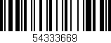Código de barras (EAN, GTIN, SKU, ISBN): '54333669'