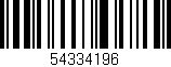 Código de barras (EAN, GTIN, SKU, ISBN): '54334196'