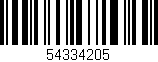 Código de barras (EAN, GTIN, SKU, ISBN): '54334205'