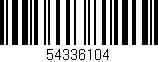 Código de barras (EAN, GTIN, SKU, ISBN): '54336104'