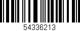 Código de barras (EAN, GTIN, SKU, ISBN): '54336213'