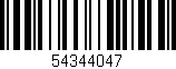 Código de barras (EAN, GTIN, SKU, ISBN): '54344047'