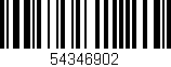 Código de barras (EAN, GTIN, SKU, ISBN): '54346902'