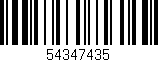 Código de barras (EAN, GTIN, SKU, ISBN): '54347435'