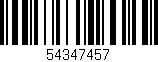 Código de barras (EAN, GTIN, SKU, ISBN): '54347457'