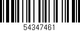 Código de barras (EAN, GTIN, SKU, ISBN): '54347461'