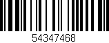 Código de barras (EAN, GTIN, SKU, ISBN): '54347468'