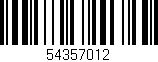Código de barras (EAN, GTIN, SKU, ISBN): '54357012'