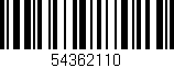 Código de barras (EAN, GTIN, SKU, ISBN): '54362110'