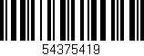 Código de barras (EAN, GTIN, SKU, ISBN): '54375419'