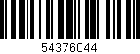 Código de barras (EAN, GTIN, SKU, ISBN): '54376044'