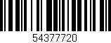 Código de barras (EAN, GTIN, SKU, ISBN): '54377720'