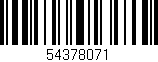 Código de barras (EAN, GTIN, SKU, ISBN): '54378071'