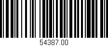 Código de barras (EAN, GTIN, SKU, ISBN): '54387.00'