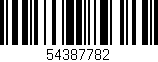 Código de barras (EAN, GTIN, SKU, ISBN): '54387782'