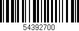 Código de barras (EAN, GTIN, SKU, ISBN): '54392700'