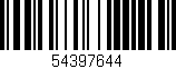 Código de barras (EAN, GTIN, SKU, ISBN): '54397644'