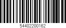 Código de barras (EAN, GTIN, SKU, ISBN): '54402200162'