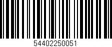 Código de barras (EAN, GTIN, SKU, ISBN): '54402250051'