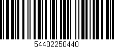 Código de barras (EAN, GTIN, SKU, ISBN): '54402250440'