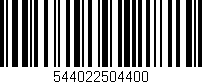 Código de barras (EAN, GTIN, SKU, ISBN): '544022504400'