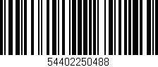 Código de barras (EAN, GTIN, SKU, ISBN): '54402250488'