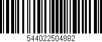 Código de barras (EAN, GTIN, SKU, ISBN): '544022504882'
