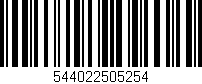 Código de barras (EAN, GTIN, SKU, ISBN): '544022505254'