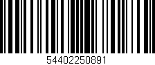 Código de barras (EAN, GTIN, SKU, ISBN): '54402250891'