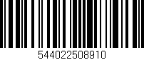 Código de barras (EAN, GTIN, SKU, ISBN): '544022508910'
