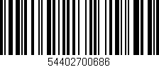 Código de barras (EAN, GTIN, SKU, ISBN): '54402700686'