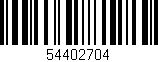 Código de barras (EAN, GTIN, SKU, ISBN): '54402704'