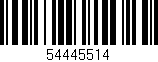 Código de barras (EAN, GTIN, SKU, ISBN): '54445514'
