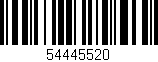 Código de barras (EAN, GTIN, SKU, ISBN): '54445520'