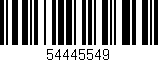 Código de barras (EAN, GTIN, SKU, ISBN): '54445549'
