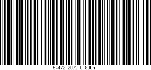 Código de barras (EAN, GTIN, SKU, ISBN): '54472_2072_0_800ml'