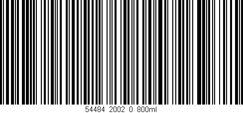 Código de barras (EAN, GTIN, SKU, ISBN): '54484_2002_0_800ml'