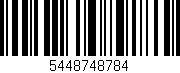 Código de barras (EAN, GTIN, SKU, ISBN): '5448748784'