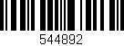 Código de barras (EAN, GTIN, SKU, ISBN): '544892'