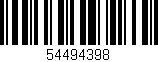 Código de barras (EAN, GTIN, SKU, ISBN): '54494398'